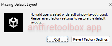 Unity Missing Default Layout